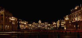 square, Piazza Unita d'Italia, in the evening