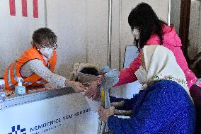 large-capacity vaccination center in Hodonin, vaccine, covid-19, coronavirus, people, seniors