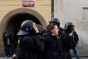 Protest event staged by Chcipl PES anti-lockdown group took place at Old Town Square