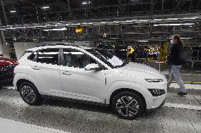 Hyundai Kona Electric, EV, car, production, Nosovice