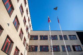 Hradec Kralove City Hall raises Tibetan  flag