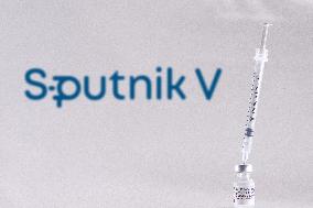 Vaccine,  Sputnik V, syringe.