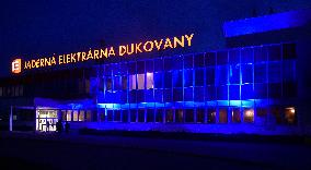 Nuclear Power Plant Dukovany shines blue on occasion of World Autism Awareness Day