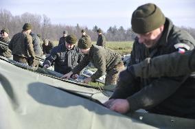 explosion of the ammunition store in Vrbetice, army, soldiers, guard unit