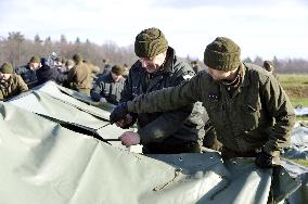 explosion of the ammunition store in Vrbetice, army, soldiers, guard unit