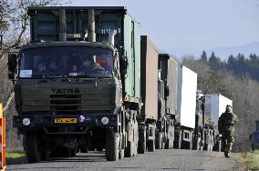 explosion of the ammunition store in Vrbetice, army, soldiers, guard unit