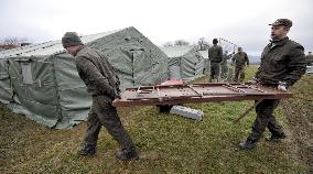 explosion of the ammunition store in Vrbetice, army, soldiers, guard unit