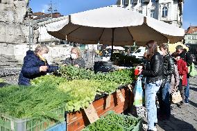 Zelny Trh Market, Brno, fruit, vegetables
