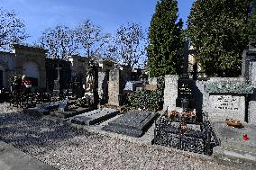 the Vysehrad Cemetery in Prague, Jan Neruda's grave