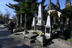 the Vysehrad Cemetery in Prague, Bedrich Smetana's grave