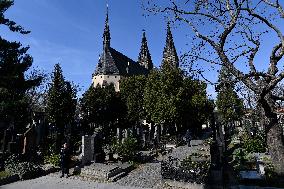 the Vysehrad Cemetery in Prague