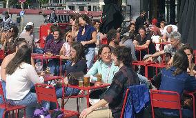 Scene from Brussels amid pandemic