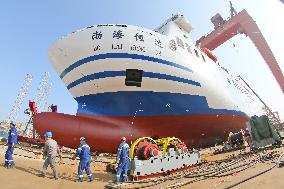 Asia's Largest Multi-purpose Ro / Ro Ship In Yantai City
