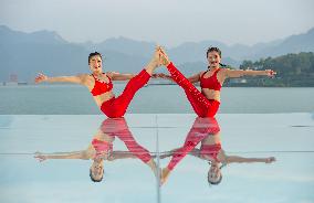 China Three Gorges Dam Yoga