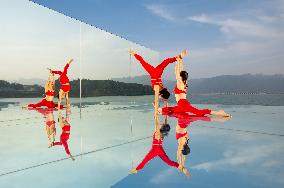 China Three Gorges Dam Yoga