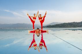 China Three Gorges Dam Yoga