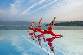 China Three Gorges Dam Yoga