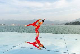 China Three Gorges Dam Yoga