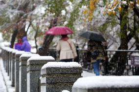 The First Snow In Pingliang City