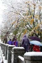 The First Snow In Pingliang City