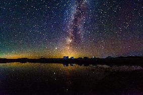 Starry Sky Over Ulan Butian Grassland