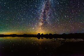 Starry Sky Over Ulan Butian Grassland