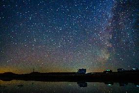 Starry Sky Over Ulan Butian Grassland