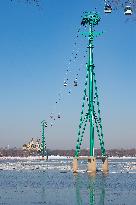 Ice Floes On Songhua River