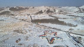 Huapiling Grassland Covered With Snow