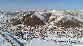 Huapiling Grassland Covered With Snow