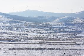 Huapiling Grassland Covered With Snow