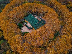 Aerial Sun Yat-sen Mausoleum Music Stage