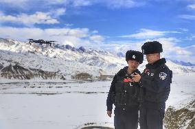 Drones Inspect Panlong Ancient Road