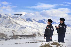Drones Inspect Panlong Ancient Road