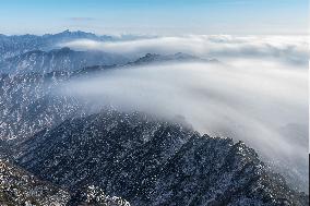 Laojun Mountain Covered With Snow