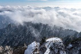 Laojun Mountain Covered With Snow