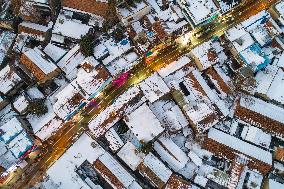 Century-old Street After Snow