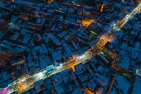 Century-old Street After Snow