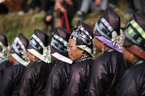 Intangible cultural heritage show on Miao Eating New Festival