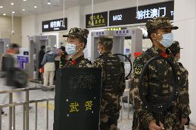 Armed Police Guard Hong Kong Zhuhai Macao Bridge