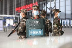 Armed Police Guard Hong Kong Zhuhai Macao Bridge