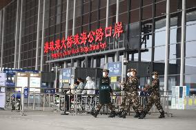 Armed Police Guard Hong Kong Zhuhai Macao Bridge