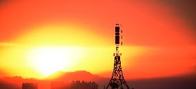 Signal Tower Under The Morning Glow