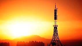 Signal Tower Under The Morning Glow