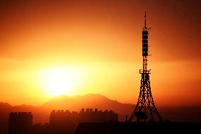 Signal Tower Under The Morning Glow