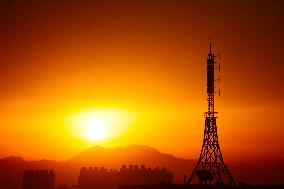 Signal Tower Under The Morning Glow