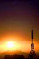 Signal Tower Under The Morning Glow