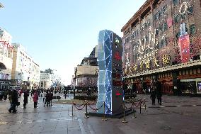 Beijing Winter Olympic Countdown Clock Appears in Wangfujing