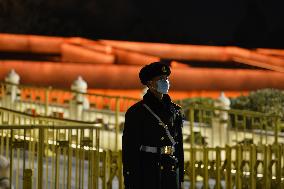 The Armed Police on duty At Tian 'anmen Square