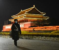 The Armed Police on duty At Tian 'anmen Square